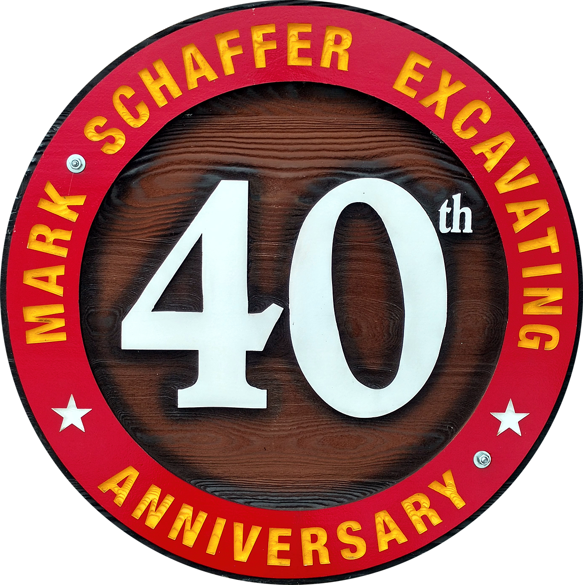 MSE 40th Anniversary Circular Wooden Plaque
